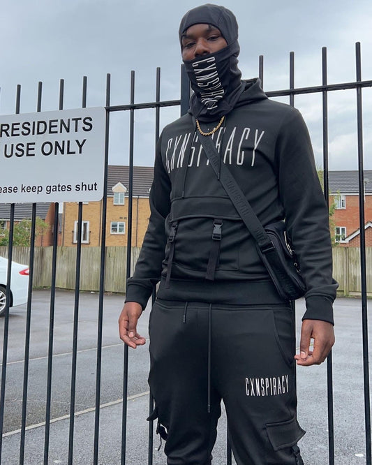 CXNSPIRACY BUCKLE TRACKSUIT - BLACK