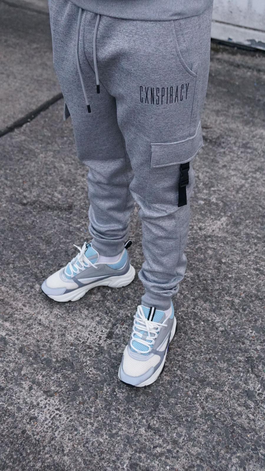 CXNSPIRACY BUCKLE TRACKSUIT - GREY