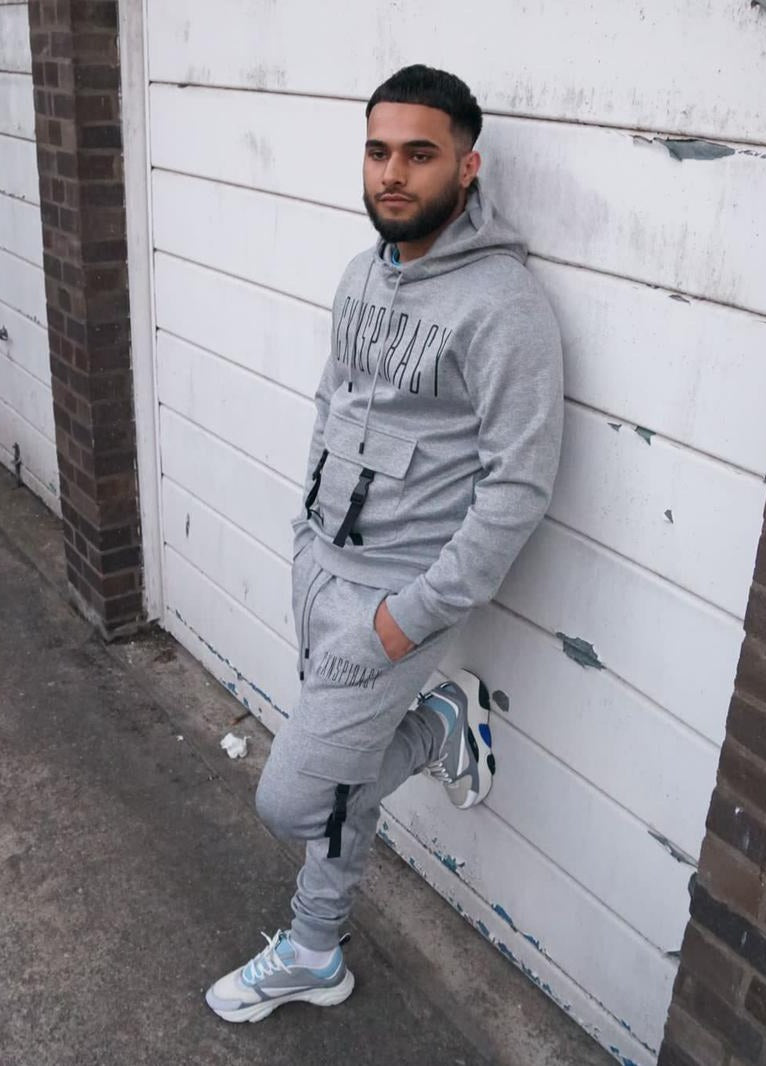 CXNSPIRACY BUCKLE TRACKSUIT - GREY