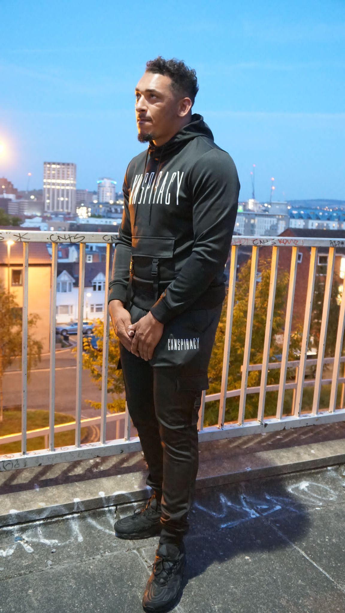 CXNSPIRACY BUCKLE TRACKSUIT - BLACK